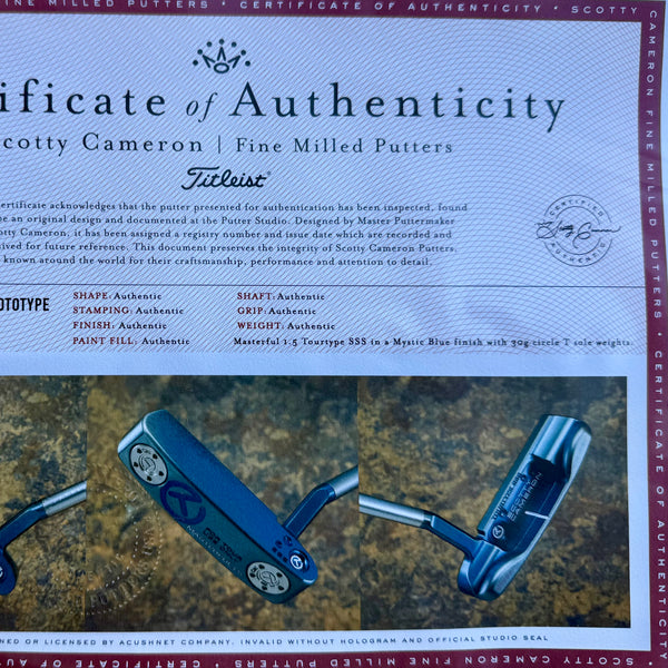 Brand New (Cam Smith Style) Masterful Tourtype 1.5 SSS in Mystic Blue Finish w/Matte Silver Shaft