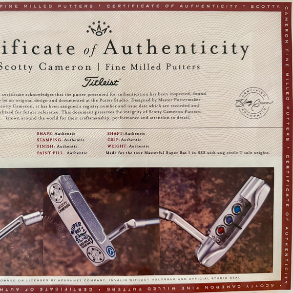 Made for the Tour Masterful Super Rat 1 w/GSS Insert & Multi Color Paint Fill