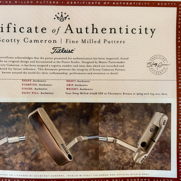 "The Rory" Deep Mill 009m SSS In Chromatic Bronze w/Large Tour Bombs @ 350g