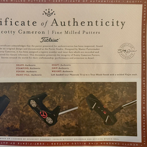 Brand New Lefty Phantom X T7.5 SSS in Black Finish w/Pink Paint Fill