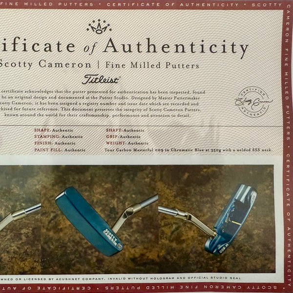 Brand New, "Vault" Exclusive, 2-Tone 009m Carbon in Chrome Blue, Chrome Bronze Neck