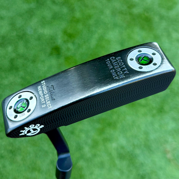 Deep Milled Tour Studio Select Newport 2 In Tour Black Finish & Green Paint Fill