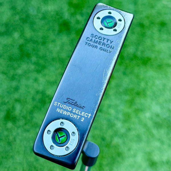 Deep Milled Tour Studio Select Newport 2 In Tour Black Finish & Green Paint Fill