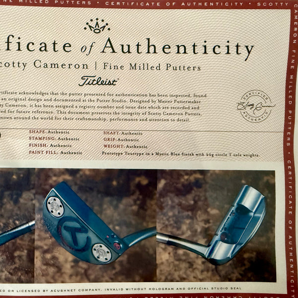 Brand New Mystic Blue Tour F-3 (Tour Del Mar) Proto SSS w/Matte Chrome Shaft