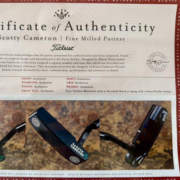 Brand New 009m Black Carbon w/Surfer Stamp, Tungsten Sole Weights, & Multi Color Paint Fill