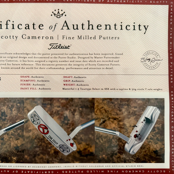 Brand New (Cam Smith Style) Masterful Tourtype 1.5 SSS w/Top Line Alignment Aid