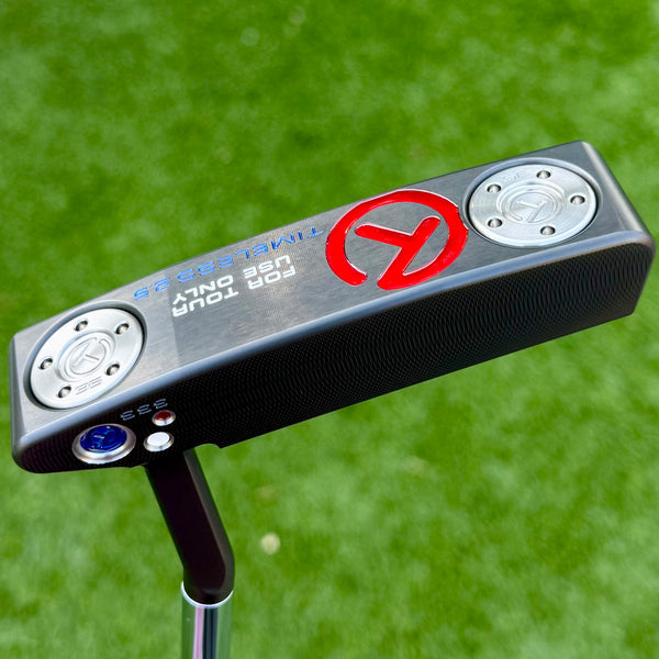 Brand New Timeless 2.5 Tourtype SSS In Black Finish w.Red/White/Blue Paint Fill