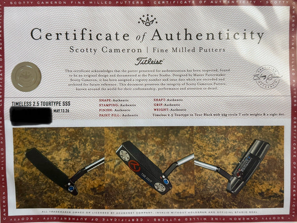 Brand New Timeless 2.5 Tourtype SSS In Black Finish w.Red/White/Blue Paint Fill