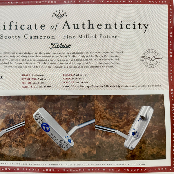 Brand New (Cam Smith Style) Masterful Tourtype 1.5 SSS w/Top Line Alignment Aid