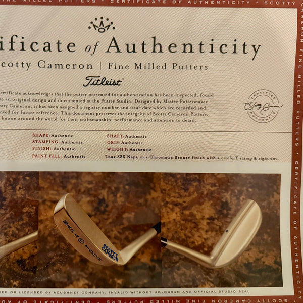 Brand New Chromatic Bronze Tour Napa SSS w/Black Shaft @ 340g, 35"