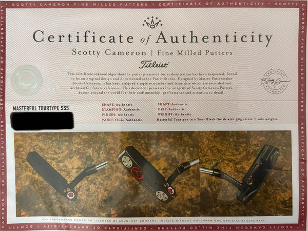 Brand New Naked (No Alignment Aid) Black Masterful Tourtype SSS