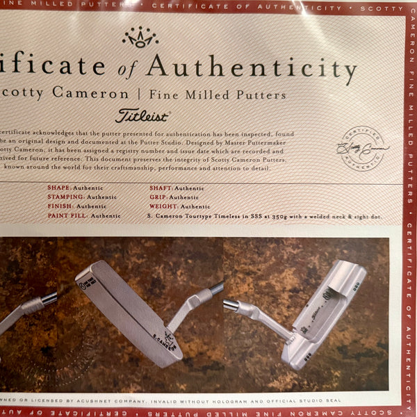 Brand New S. Cameron Timeless (TT) SSS w/Welded Plumbers Neck & Hand Stamping