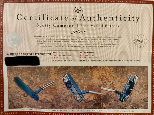 Brand New Masterful Tourtype 1.5 SSS in Mystic Blue Finish w/Matte Silver Shaft