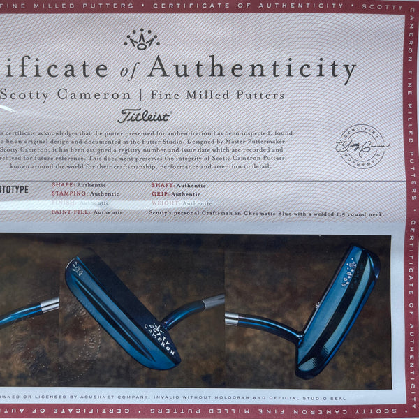 *RARE* Scotty Cameron's Personal (SCP) Chromatic Blue Craftsman 1.5