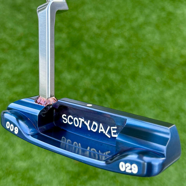 Brand New 2-Tone Chromatic Blue Scotydale 009m w/Tungsten Sole Weights & Welded Polished Neck
